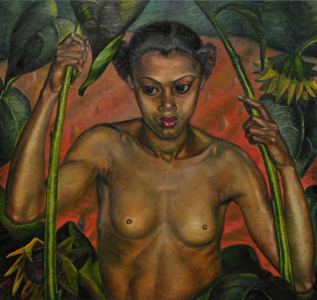 Prudence Heward - Black girl with sunflowers