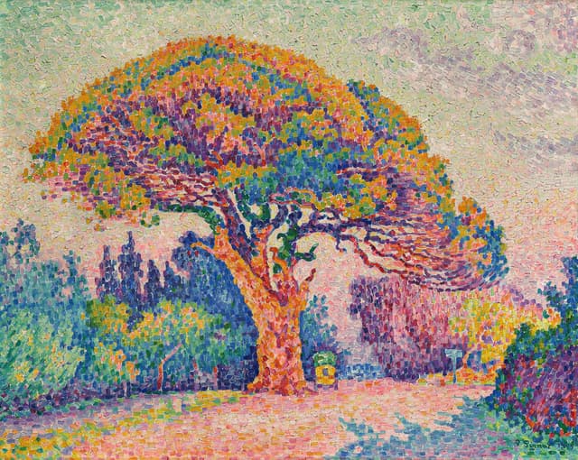 Paul Signac - The pine trees at Saint Tropez