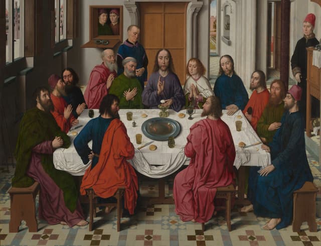 Dieric Bouts - Last supper (central panel of "Altarpiece of the Holy Sacrament")