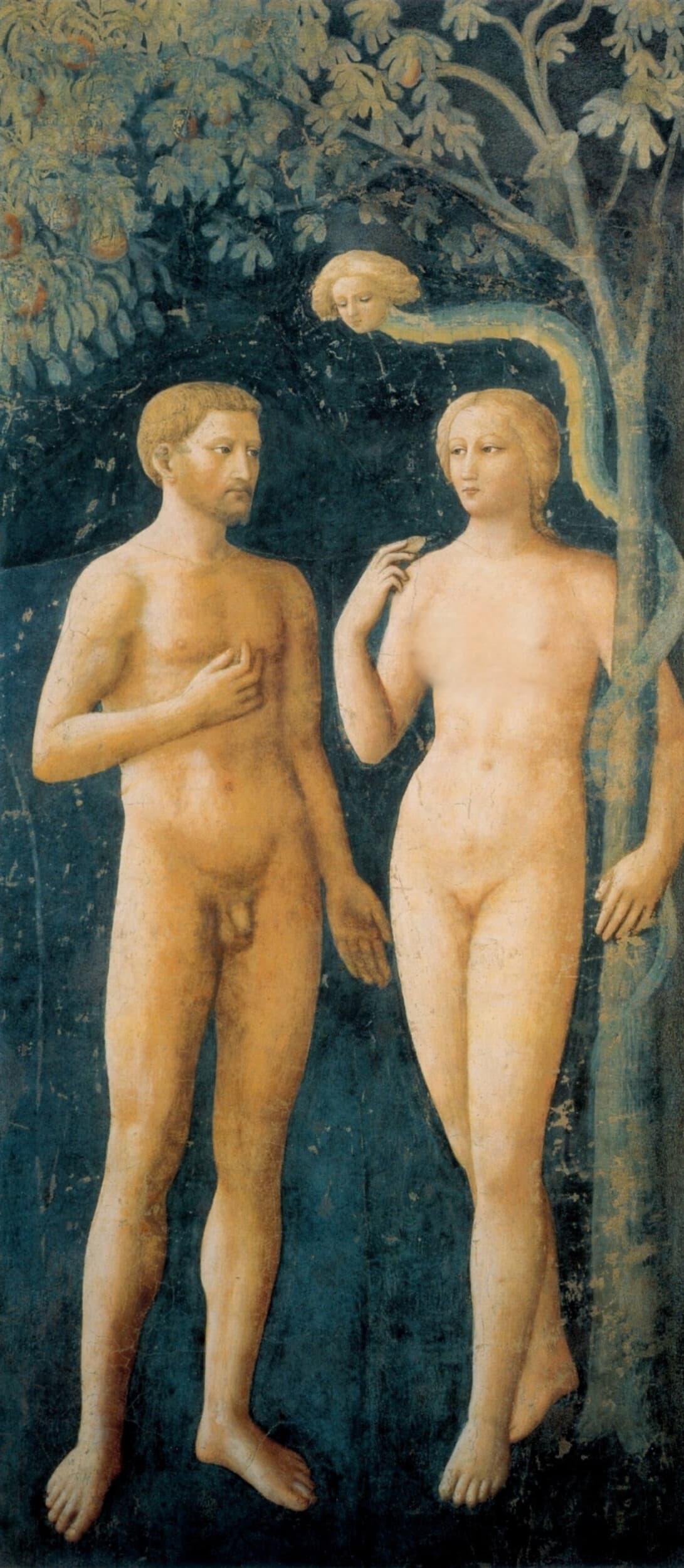 Masolino da Panicale - The temptation of Adam and Eve